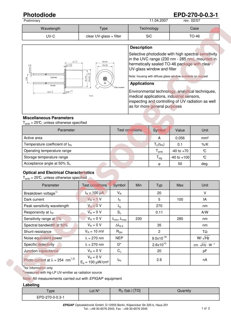 EPD-270-0-0.3-1