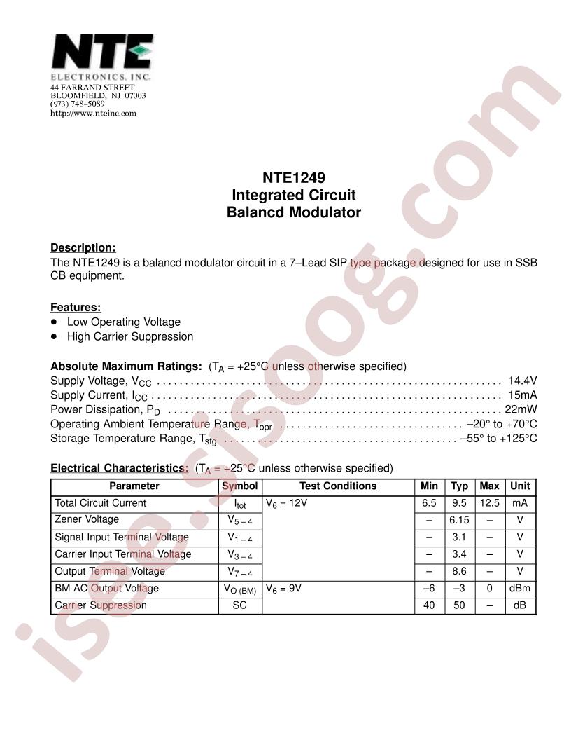 NTE1249