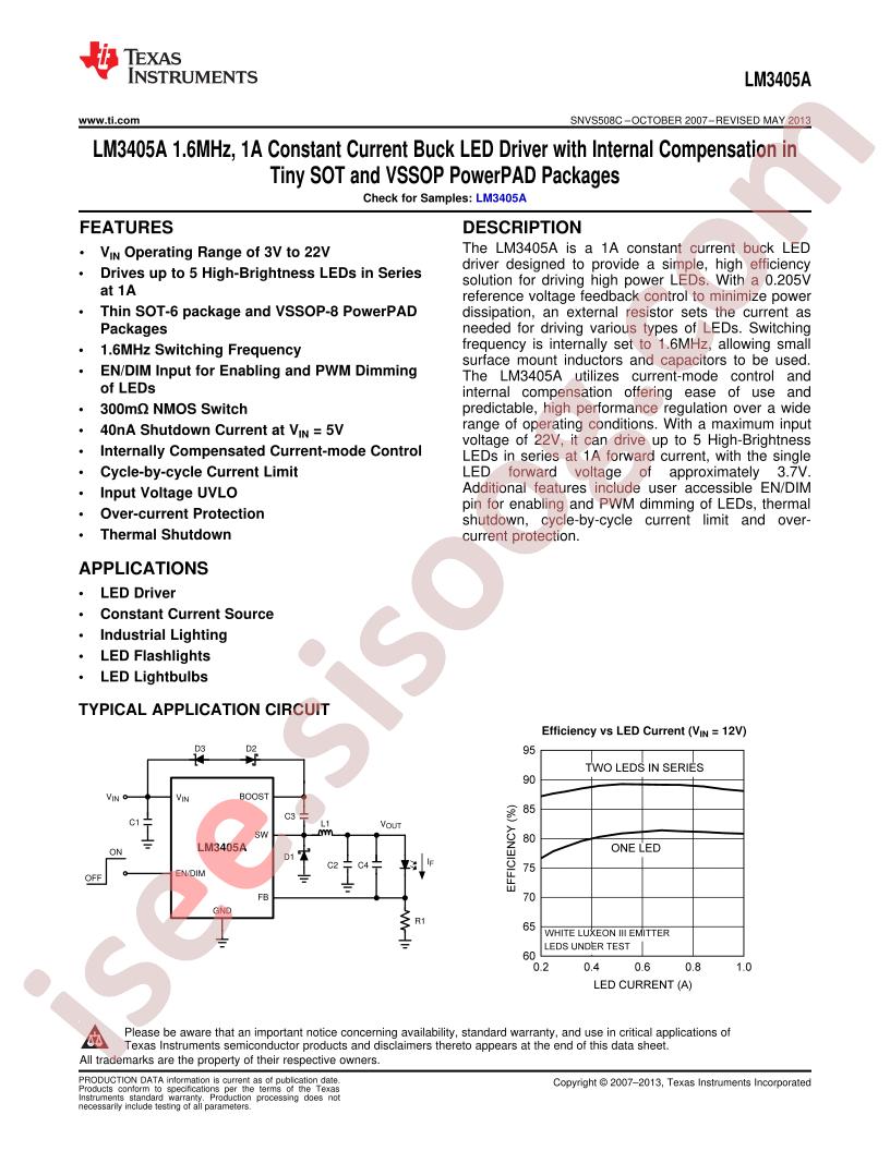 LM3405AXMY