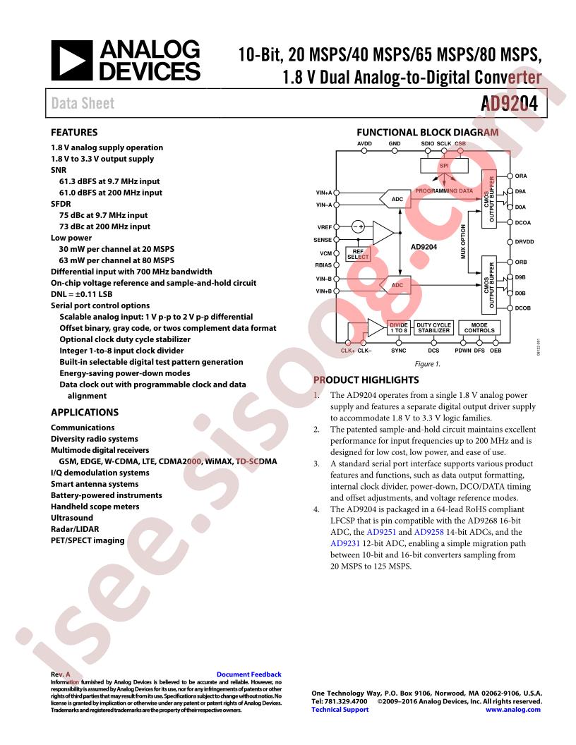 AD9204BCPZRL7-40