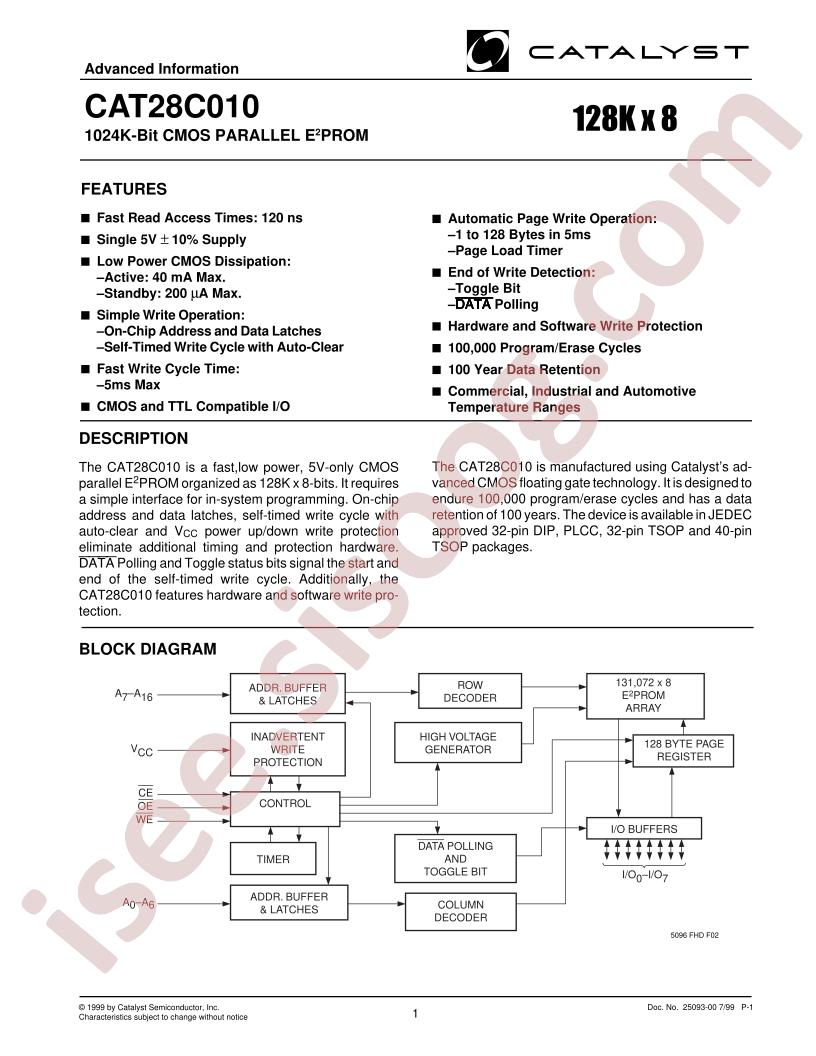 CAT28C010HT14A-15T