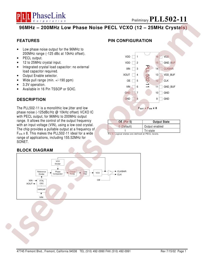 PLL502-11SSC