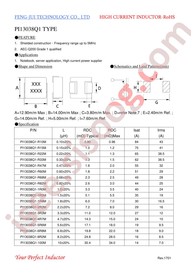 PI13038Q1-100M