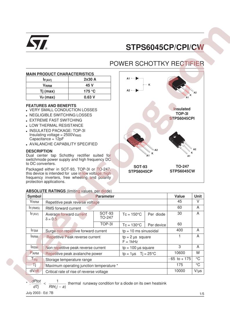STPS6045CPI