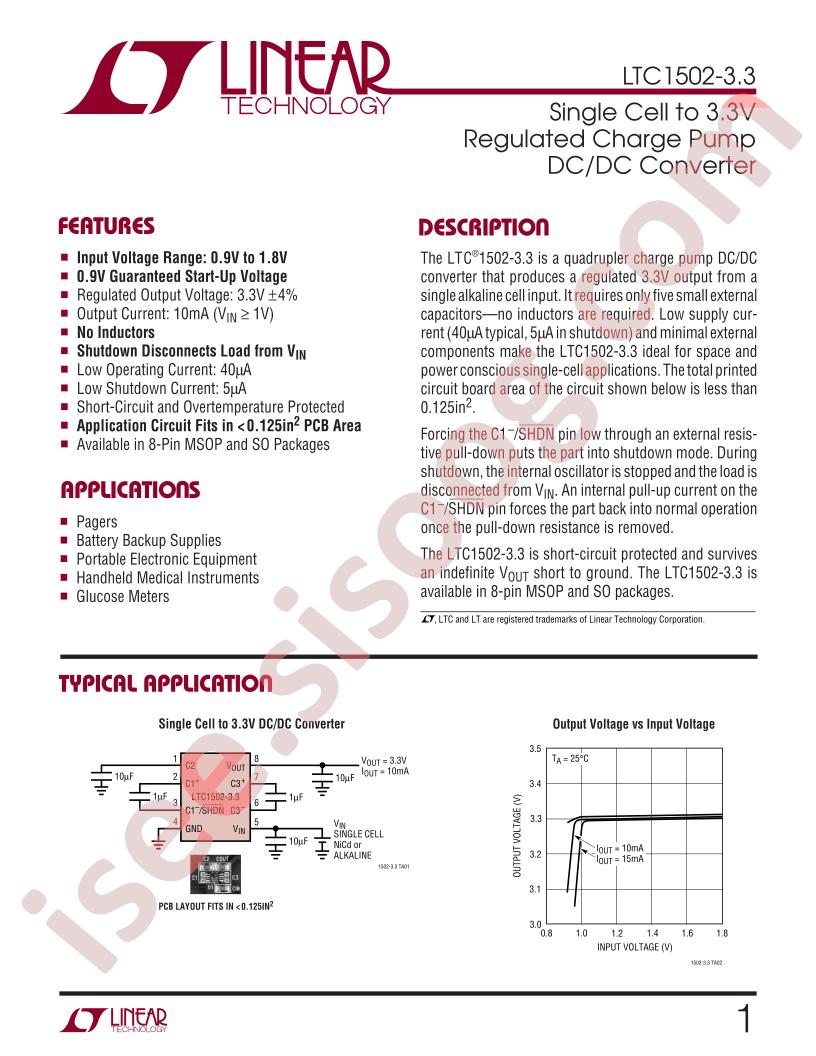 LTC1502CS8-3.3