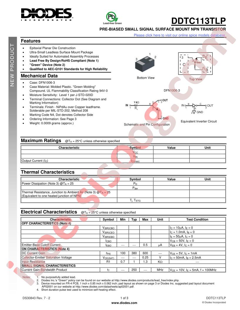 DDTC113TLP