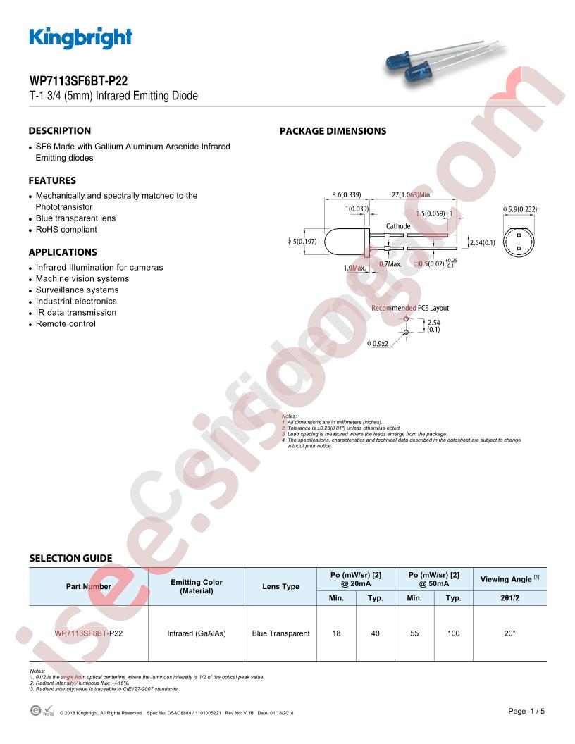 WP7113SF6BT-P22