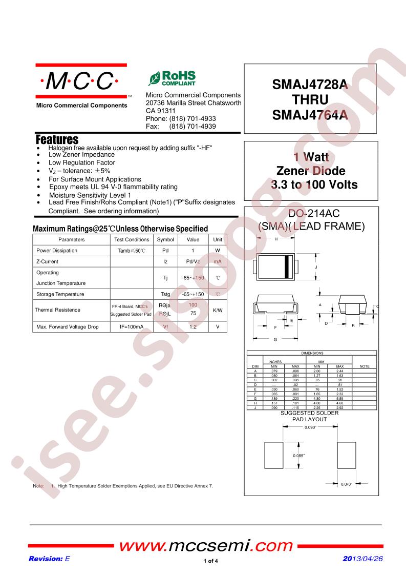 SMAJ4736A-TP