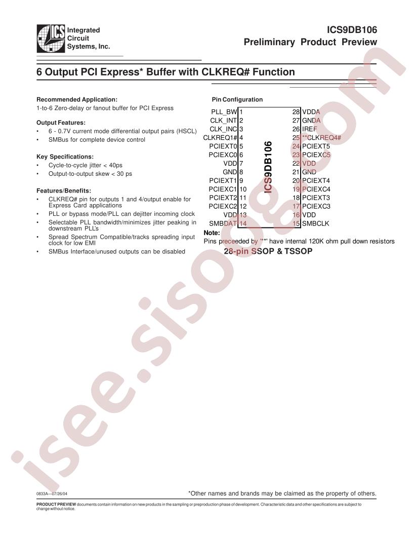 ICS9DB106