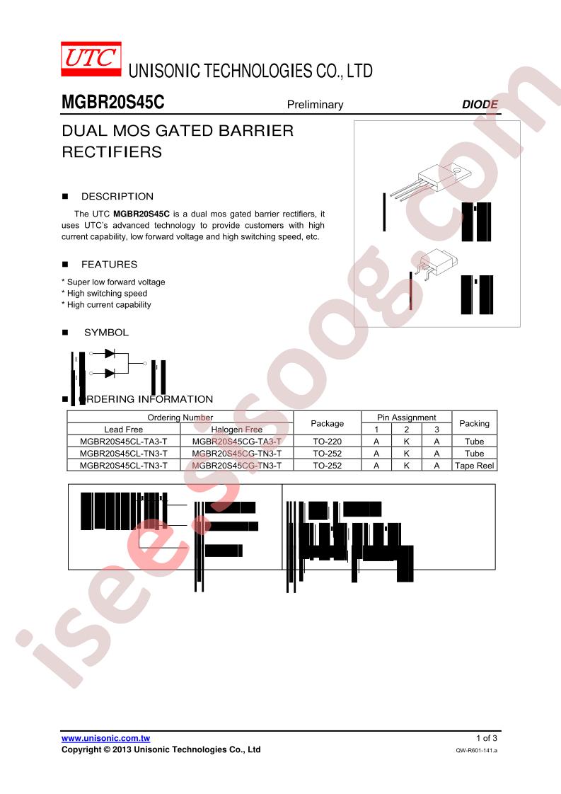 MGBR20S45CL-TN3-T