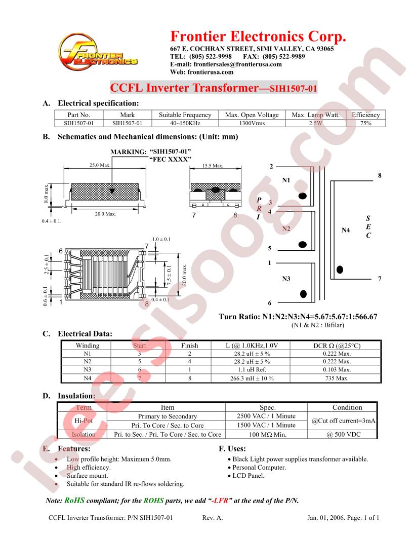 SIH1507-01-LFR