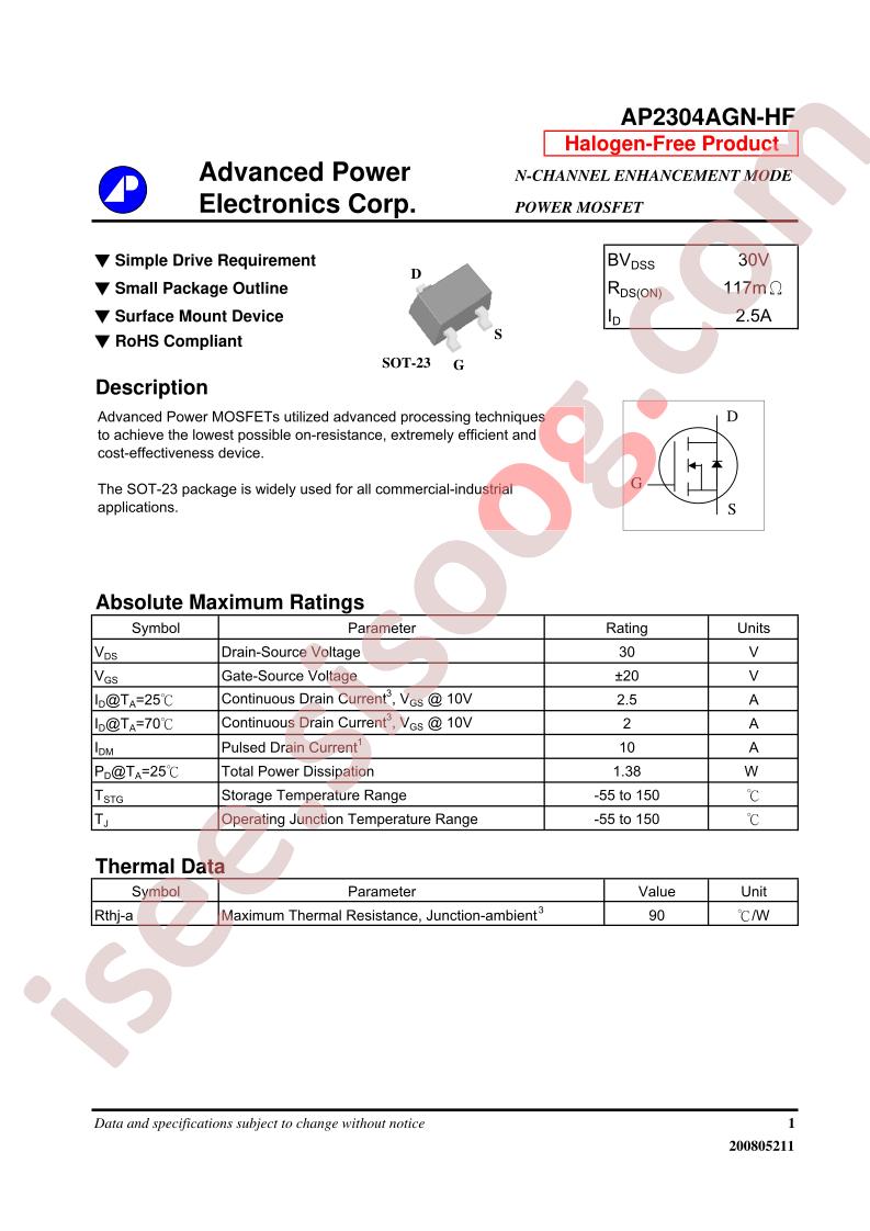 AP2304AGN-HF