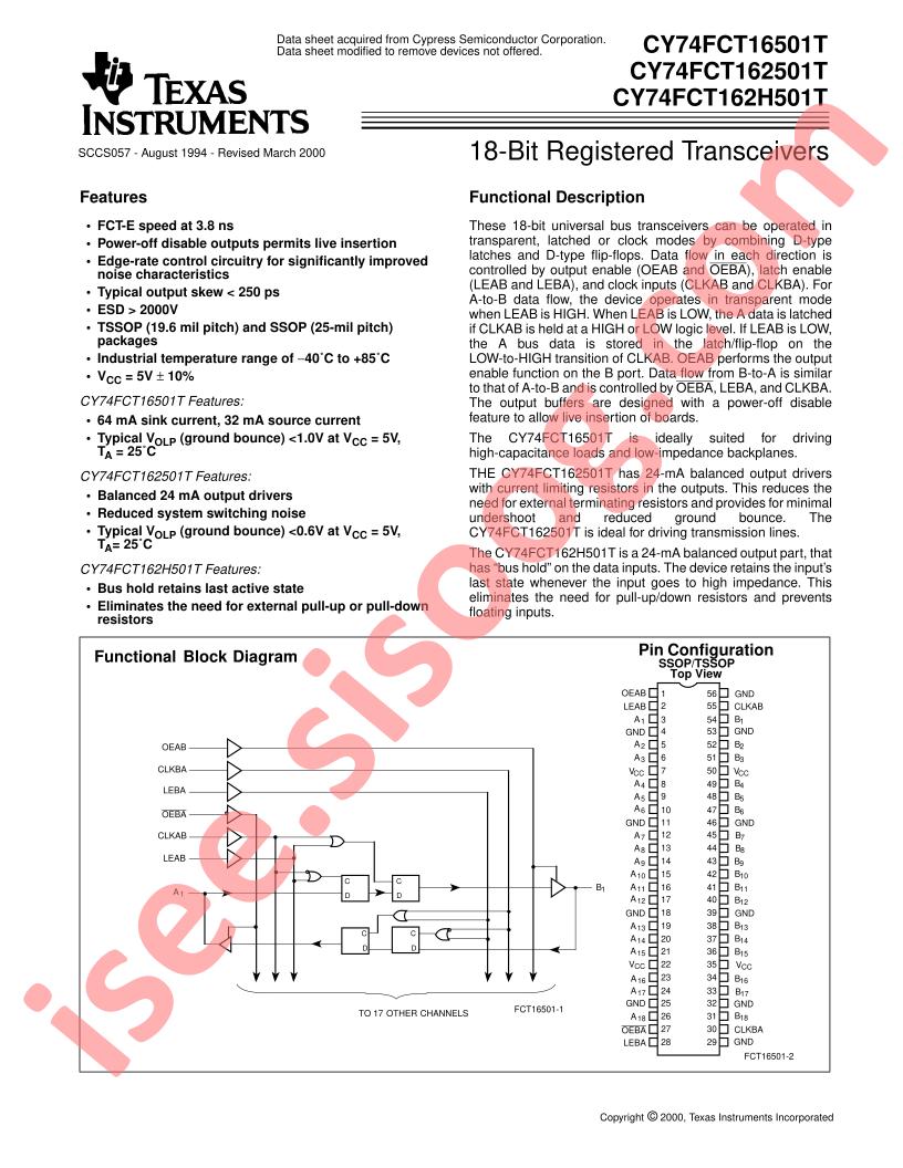 CY74FCT162501T