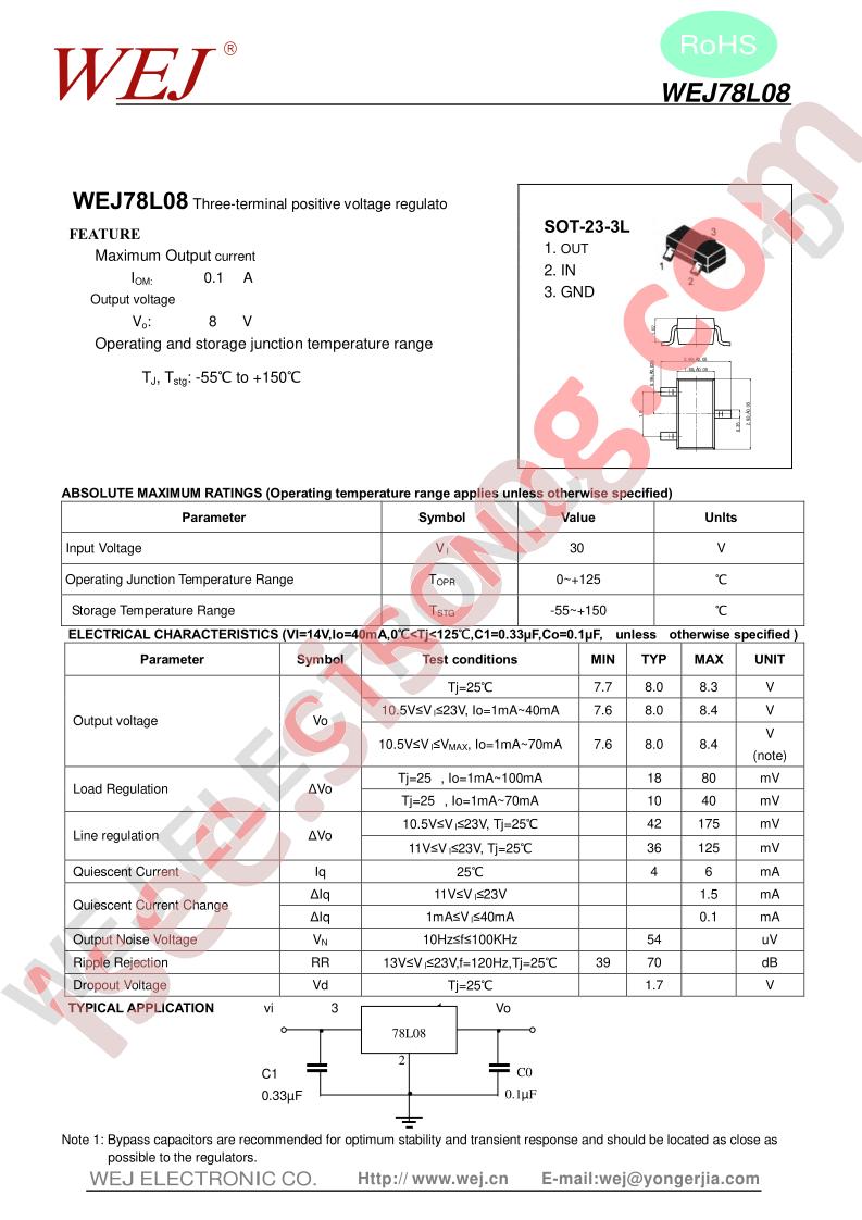 WEJ78L08-SOT-32-L