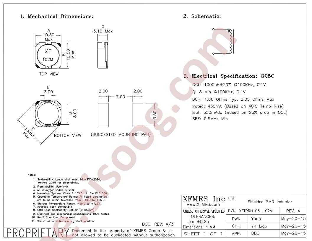 XFTPRH105-102M