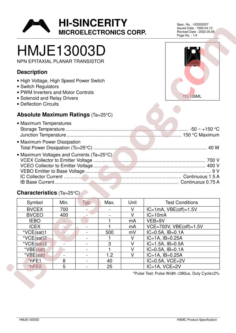HMJE13003D