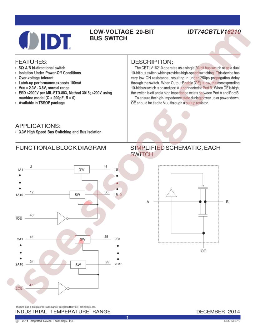 IDT74CBTLV16210PAG8