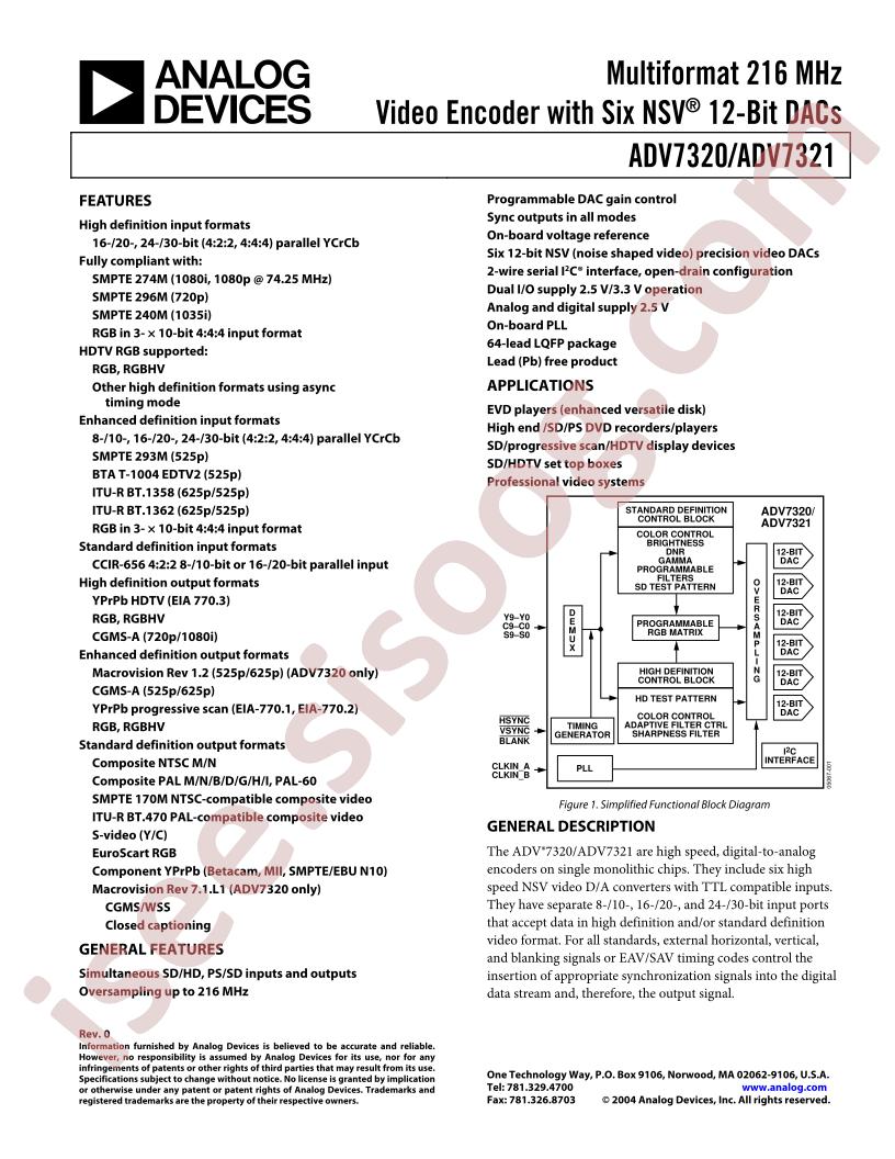 EVAL-ADV7320EB
