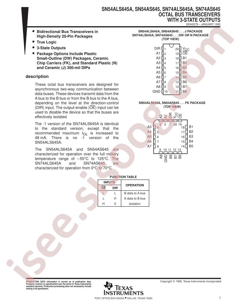 SN74ALS645A-1DW