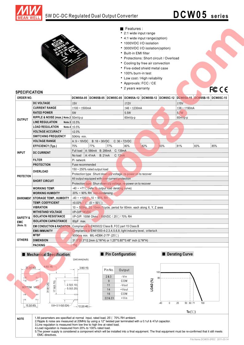 DCW05B-15