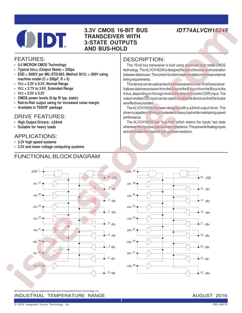 IDT74ALVCH16245_16