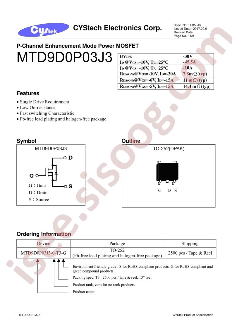 MTD9D0P03J3