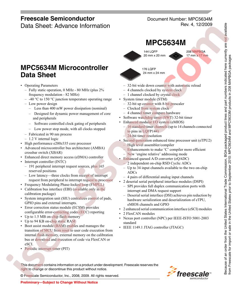 MPC5734MF0MMGA4