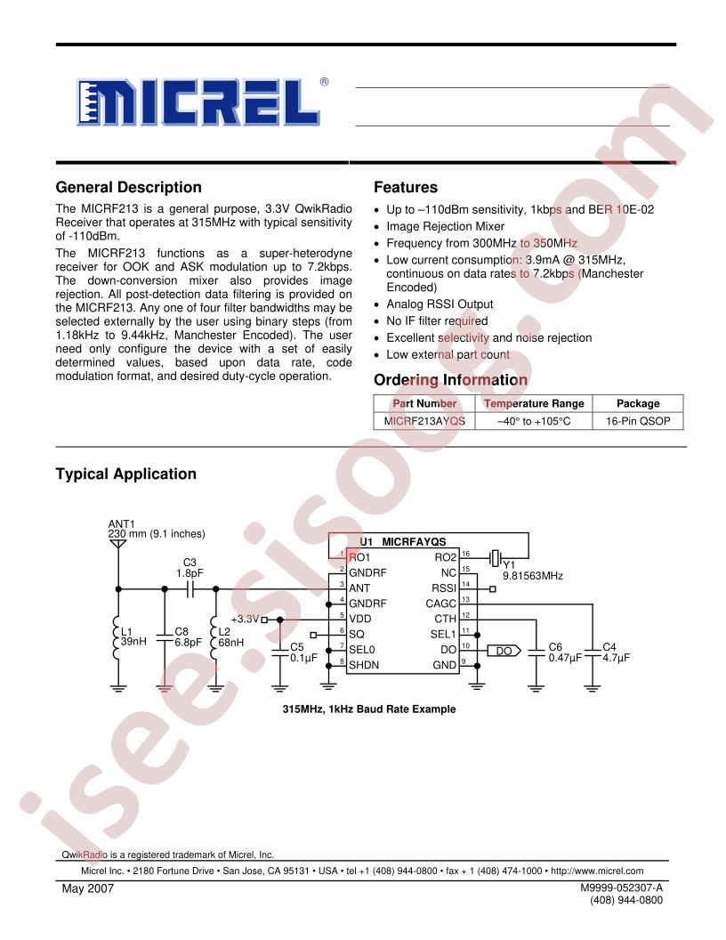 MICRF213AYQS