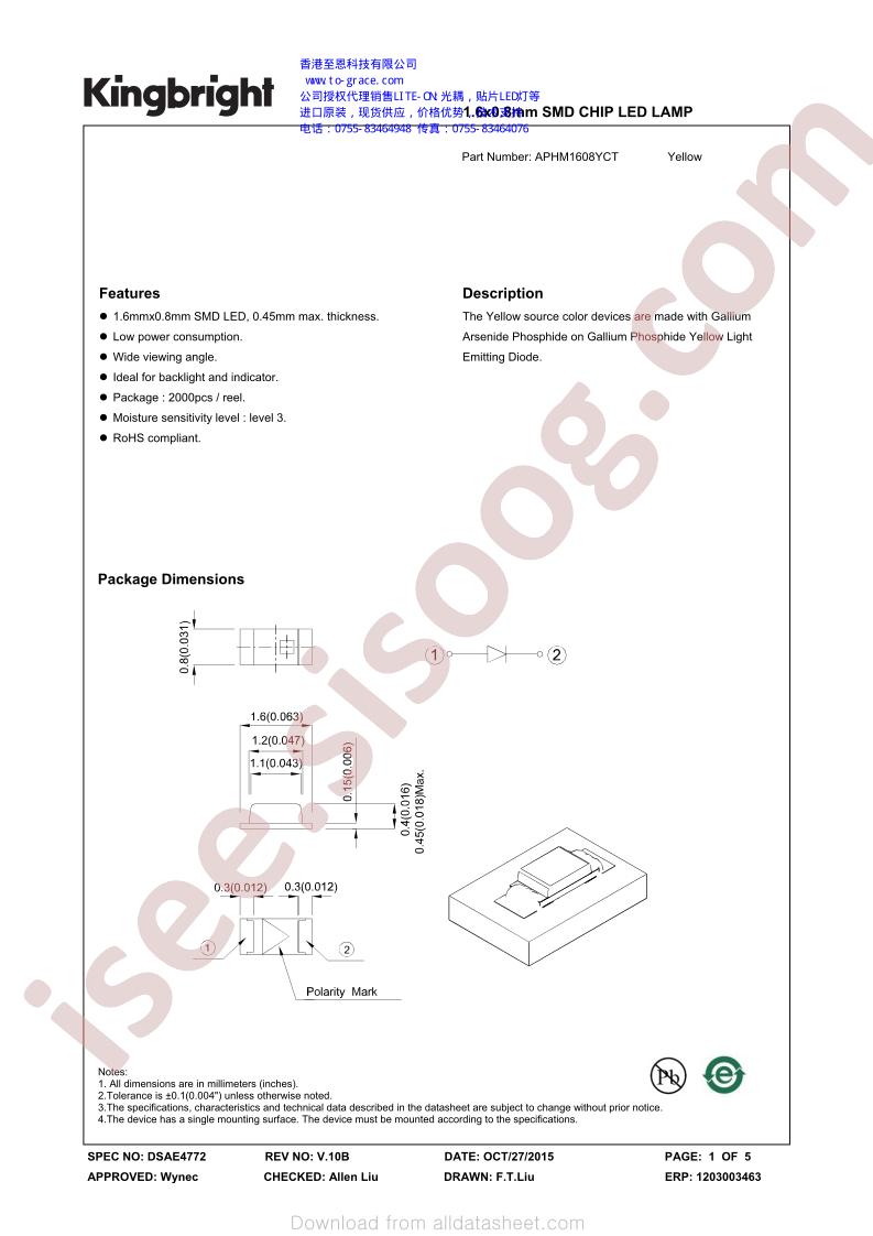 APHM1608YCT