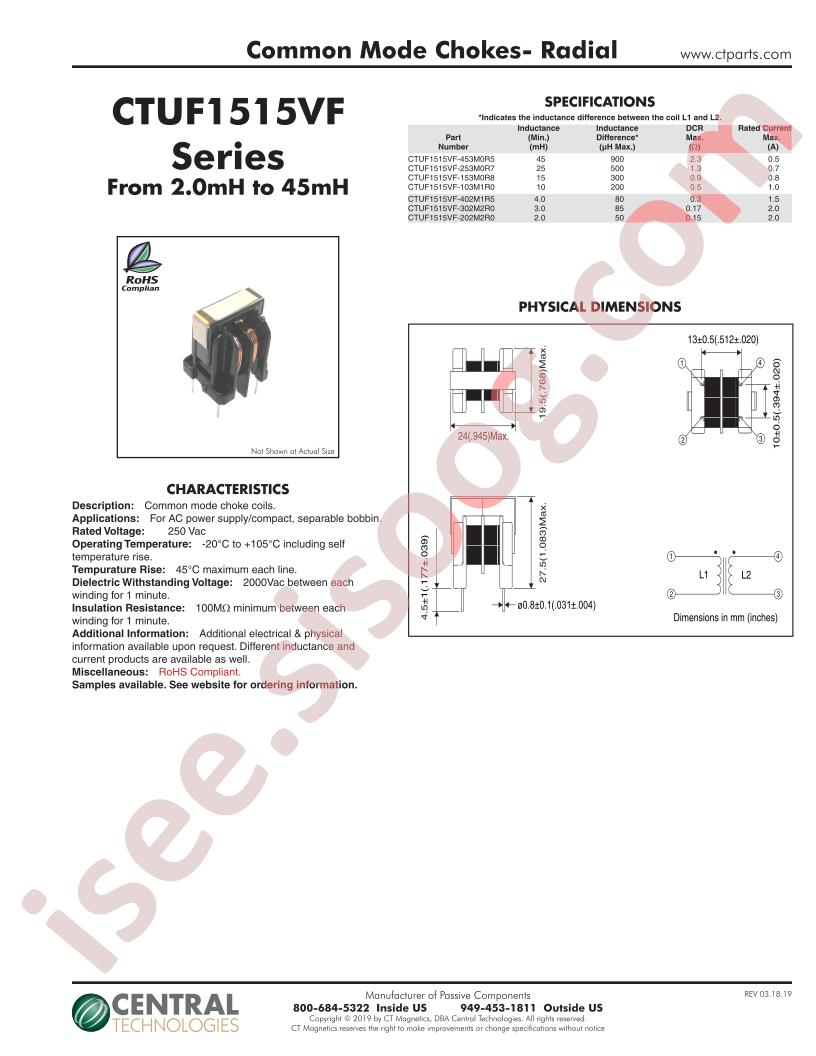 CTUF1515VF-103M1R0