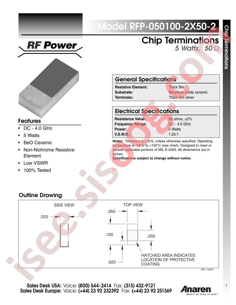 RFP-050100-2X50-2