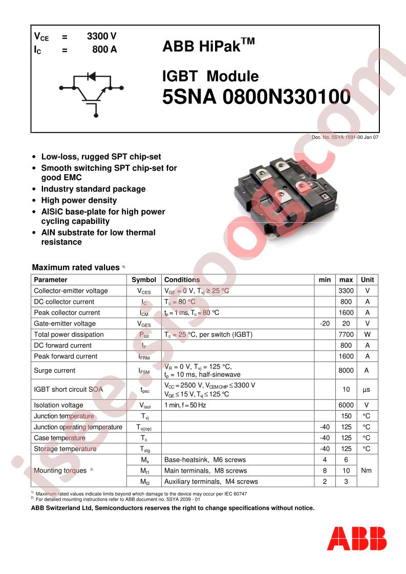 5SNA0800N3301