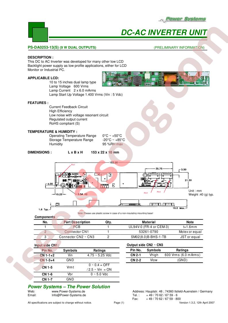 PS-DA0253-13S