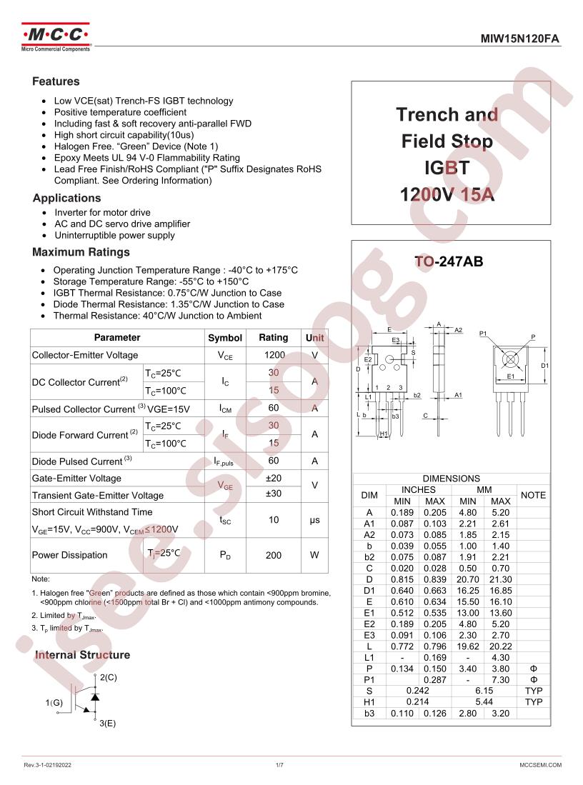 MIW15N120FA-BP