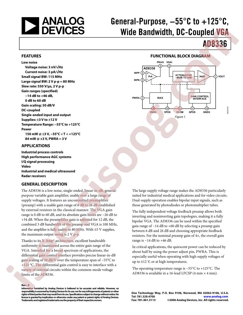 AD8336ACPZ-RL