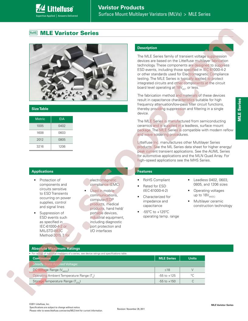 V18MLE0603H