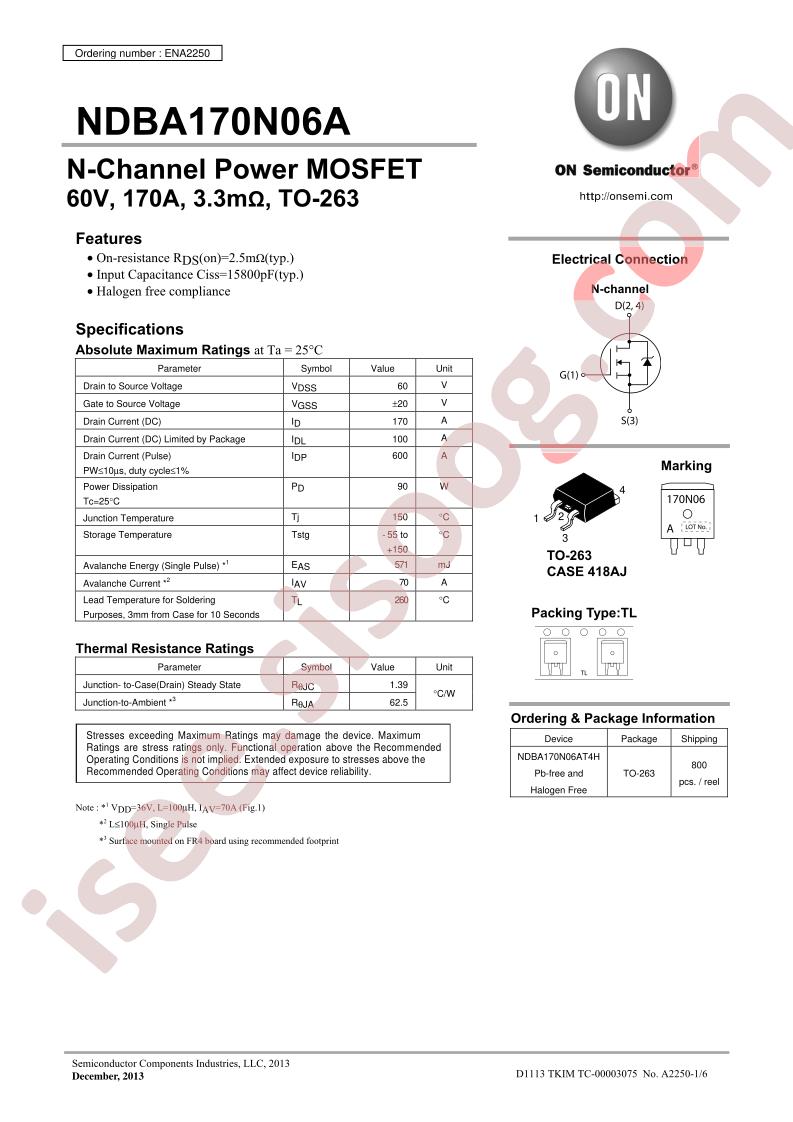 NDBA170N06A