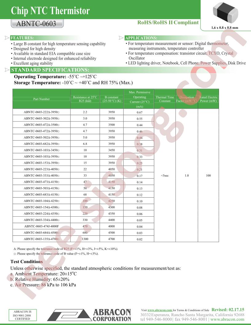 ABNTC-0603-154F-4300F