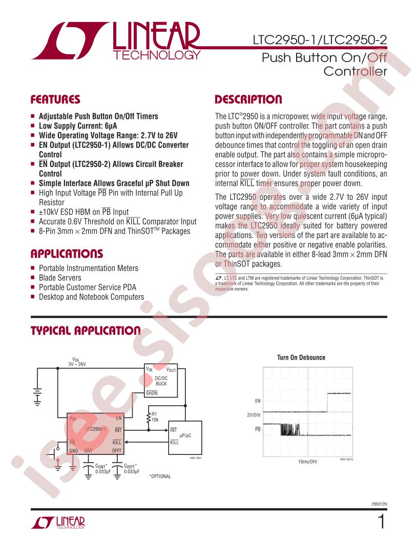 LTC2950ITS8-1-TRMPBF