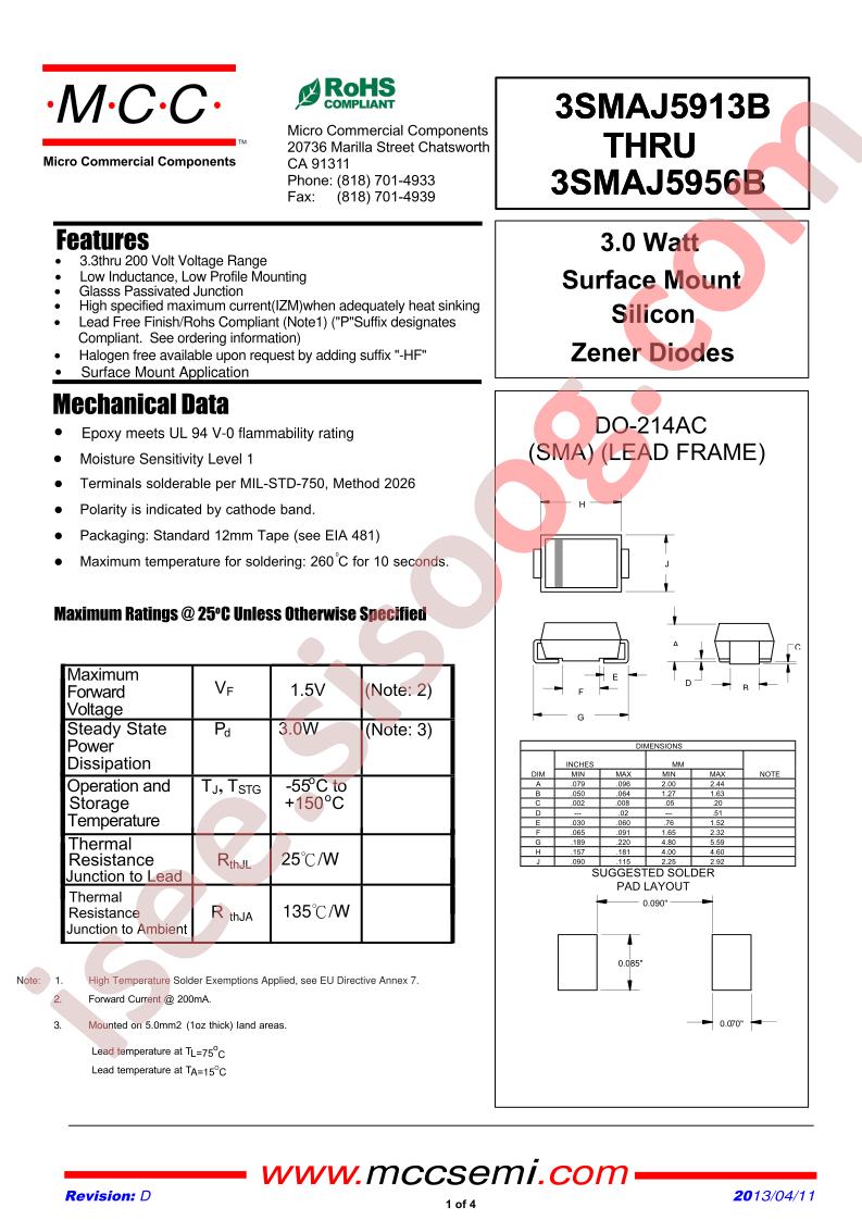 3SMAJ5956B-TP