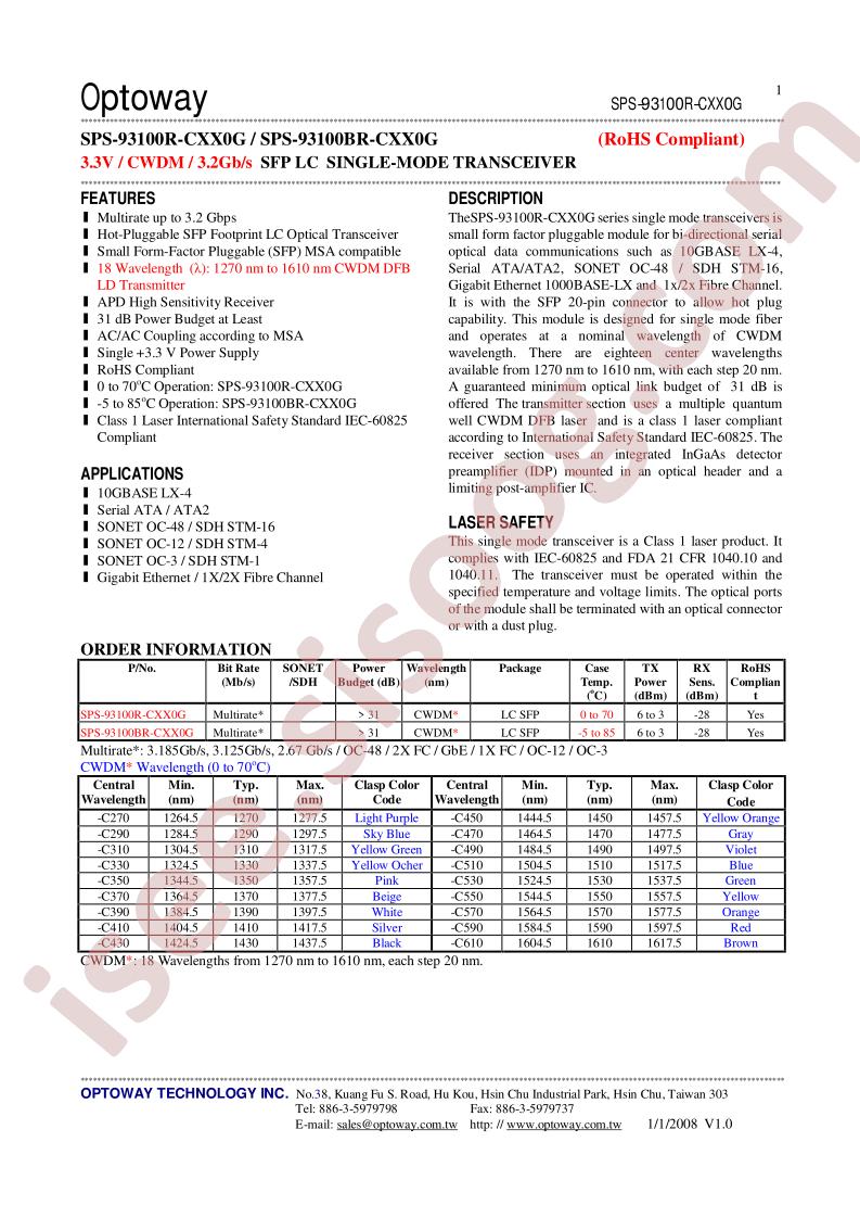 SPS-93100R-CXX0G