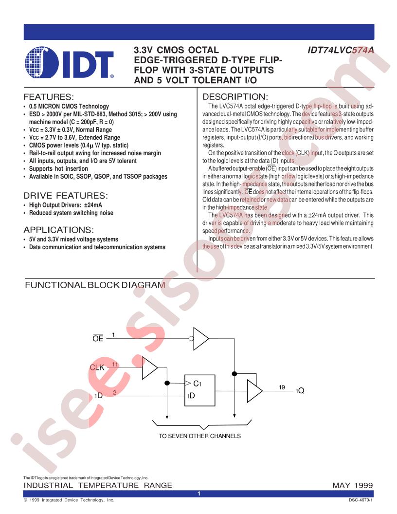 IDT74LVC574APY