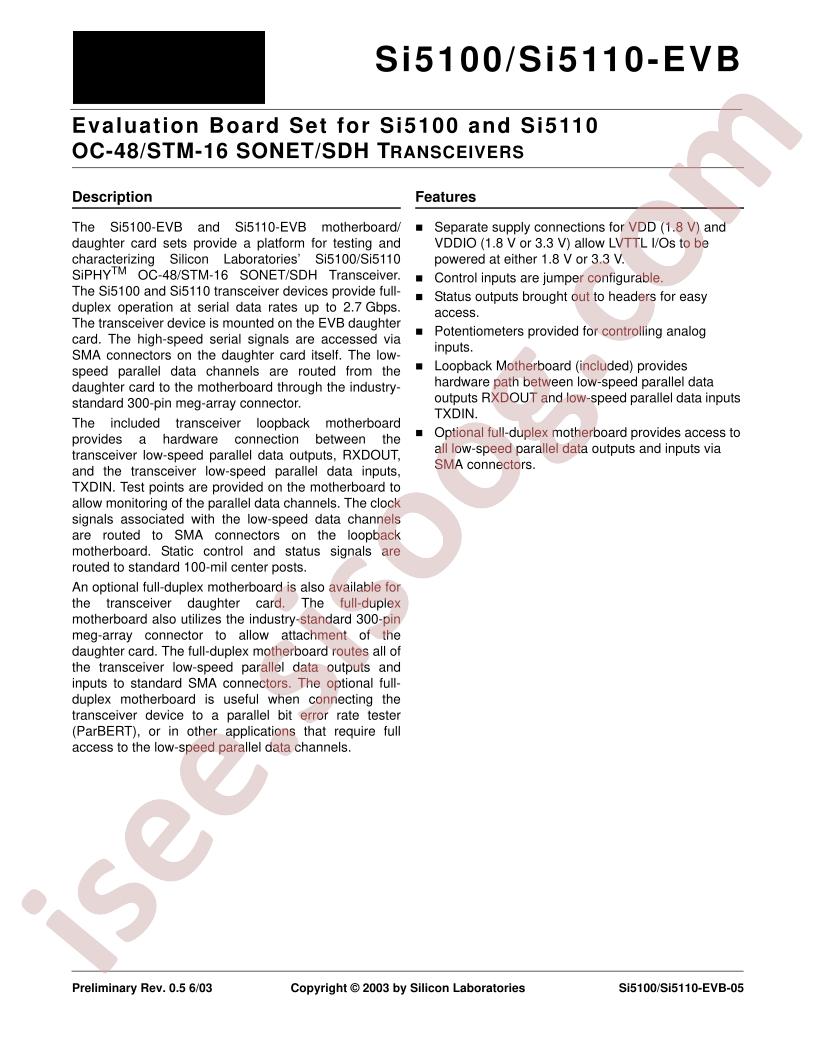 SI5110-EVB