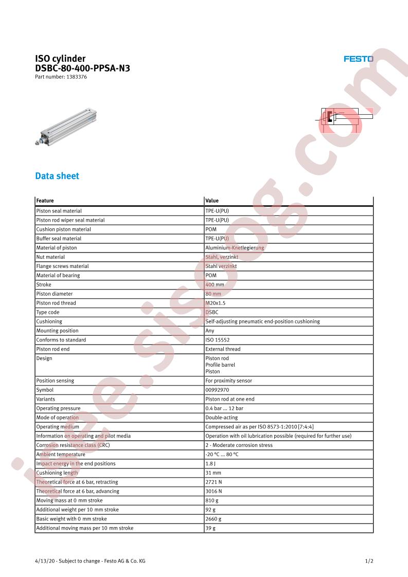 DSBC-80-400-PPSA-N3