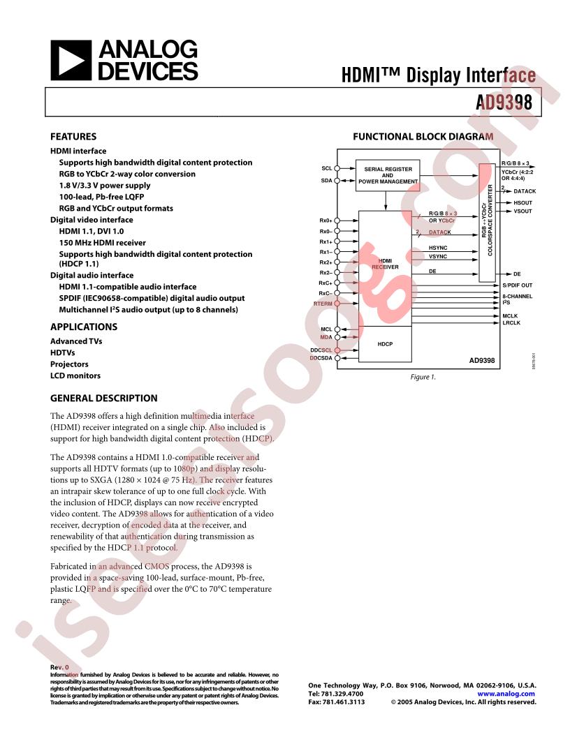AD9398KSTZ-150