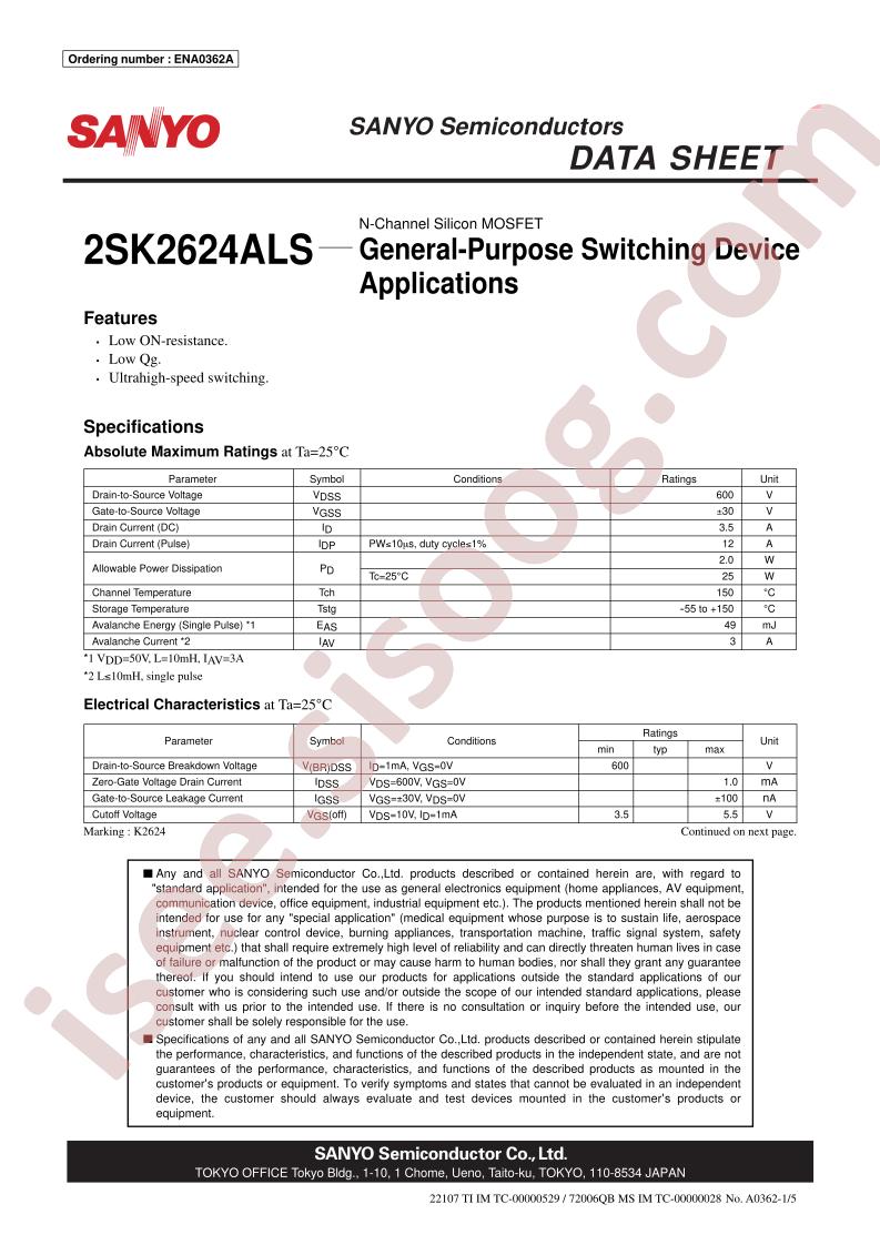 2SK2624ALS