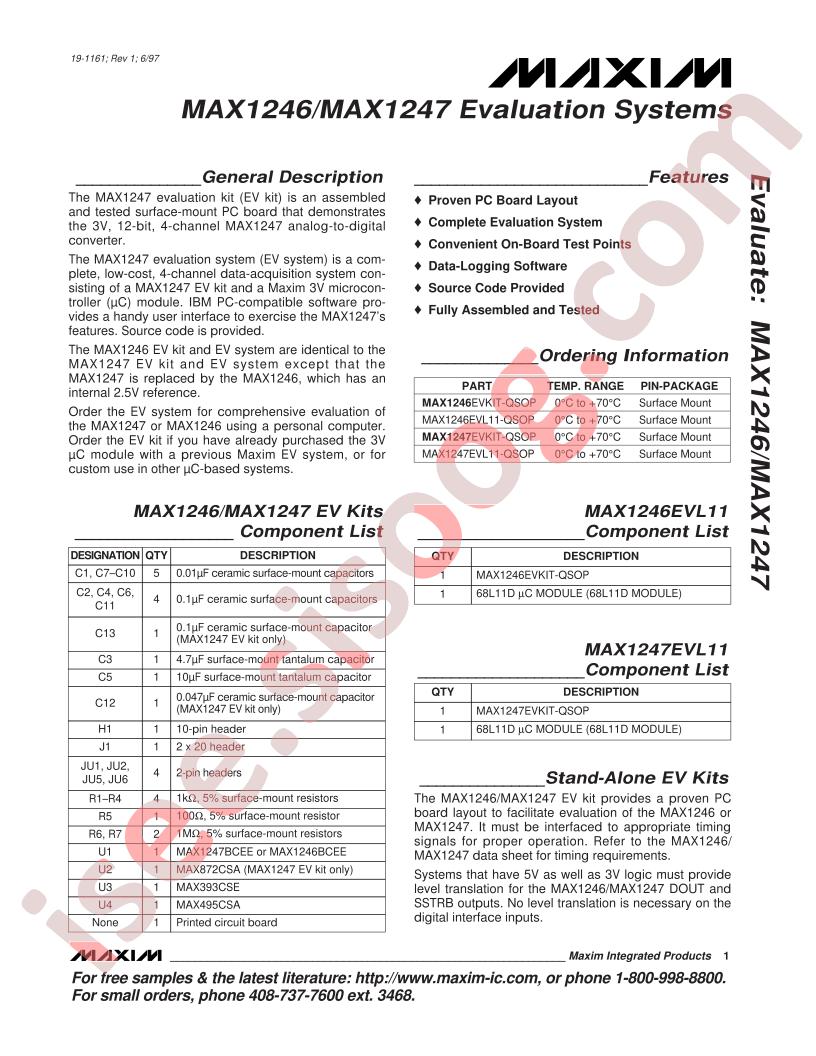MAX1246EVKIT-QSOP
