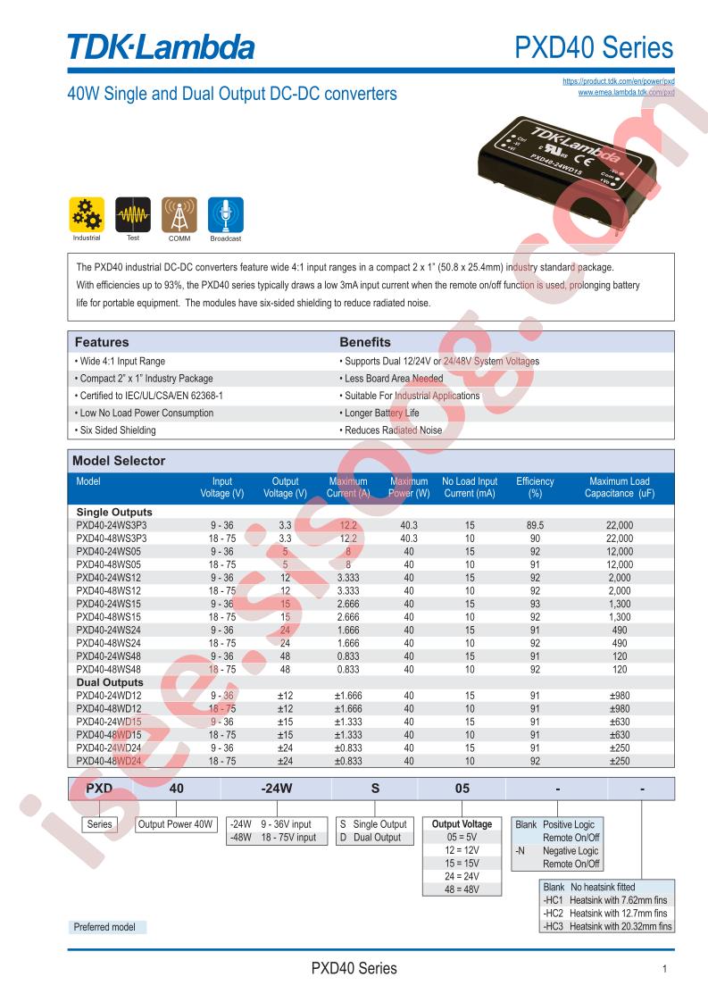 PXD40-48WS3P3