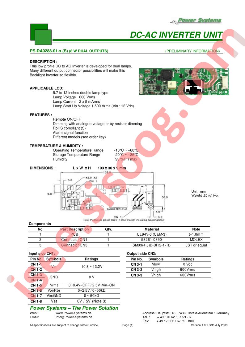 PS-DA0288-01-1S