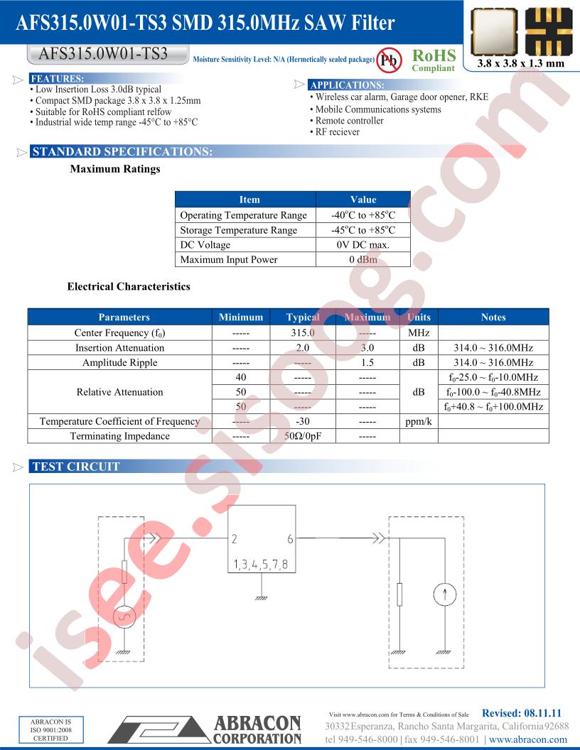 AFS315.0W01-TS3